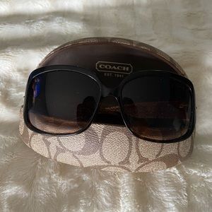 Coach sunglasses with classic tan Coach case